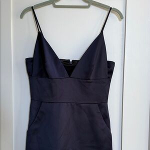 Bailey 44, Navy satin slim maxi dress